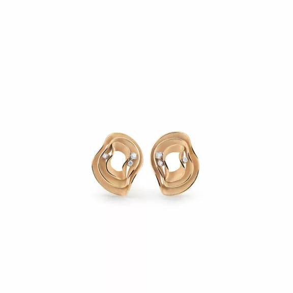 Annamaria Cammilli Dune Ohrschmuck aus 18 Karat Orange Apricot Gold mit Brillanten