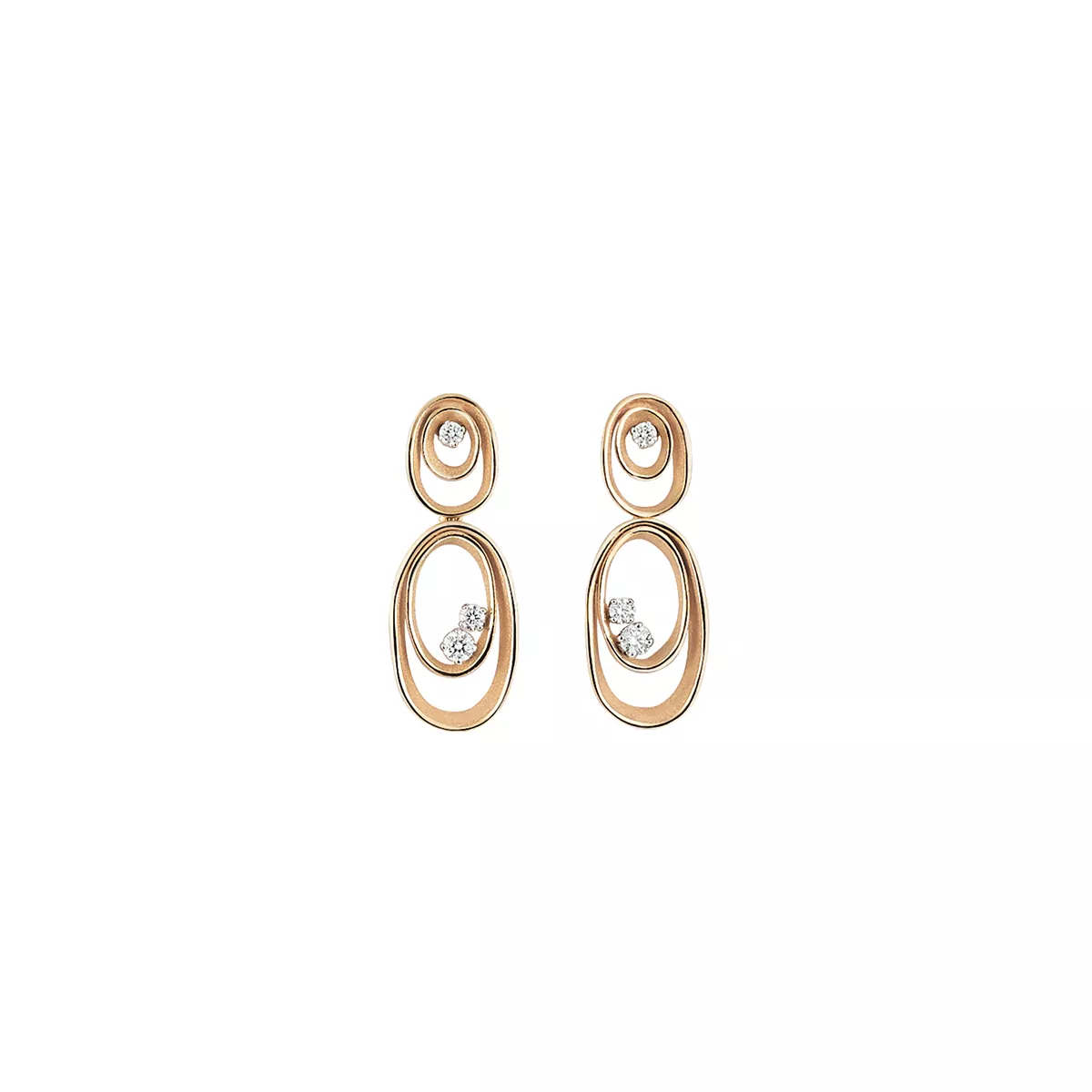 Annamaria Cammilli Dune Ohrschmuck aus 18 Karat Orange Apricot Gold mit Brillanten