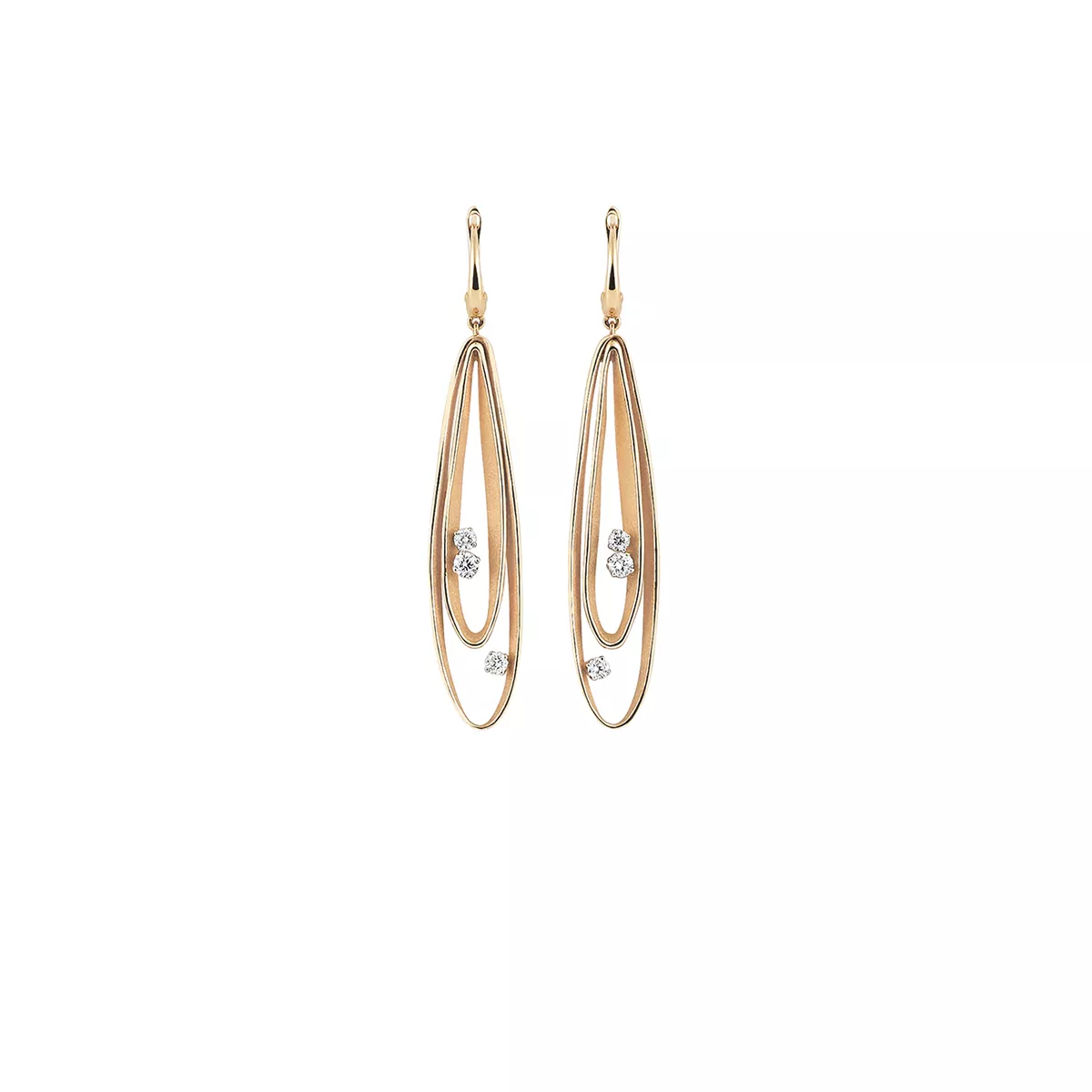 Annamaria Cammilli Dune Ohrschmuck aus 18 Karat Orange Apricot Gold mit Brillanten