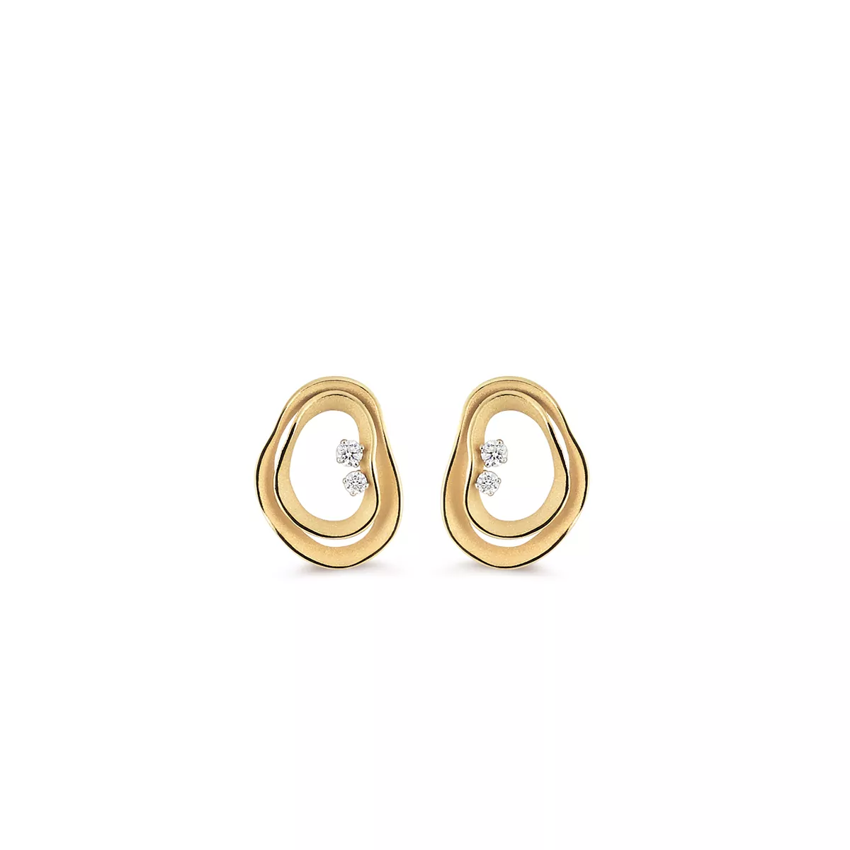 Annamaria Cammilli Dune Ohrschmuck aus 18 Karat Yellow Sunrise Gold mit Brillanten