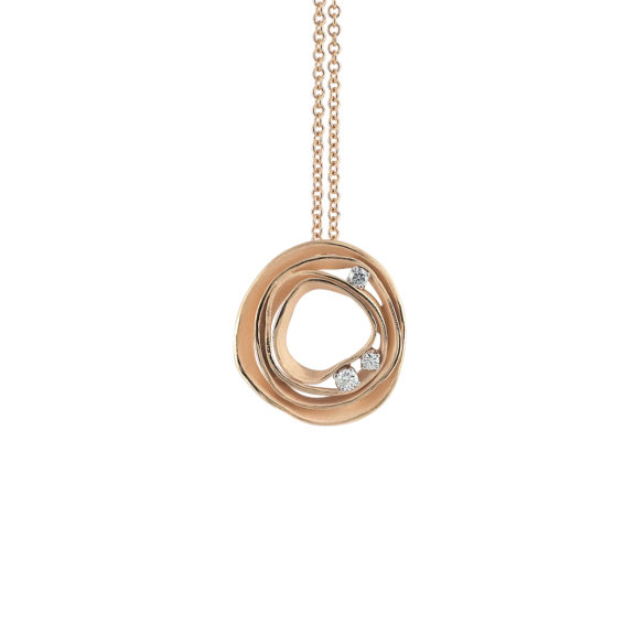 Annamaria Cammilli Dune Collier aus 18 Karat Orange Apricot Gold mit Brillanten