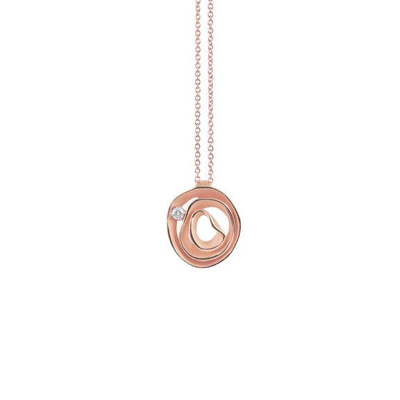 Annamaria Cammilli Dune Collier aus 18 Karat Pink Champagne Gold mit Brillanten