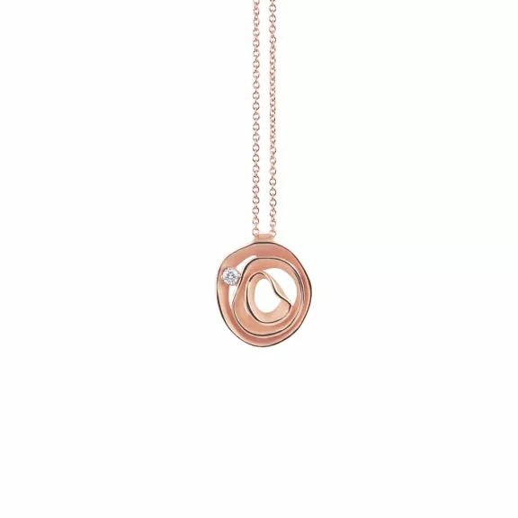 Annamaria Cammilli Dune Collier aus 18 Karat Pink Champagne Gold mit Brillanten