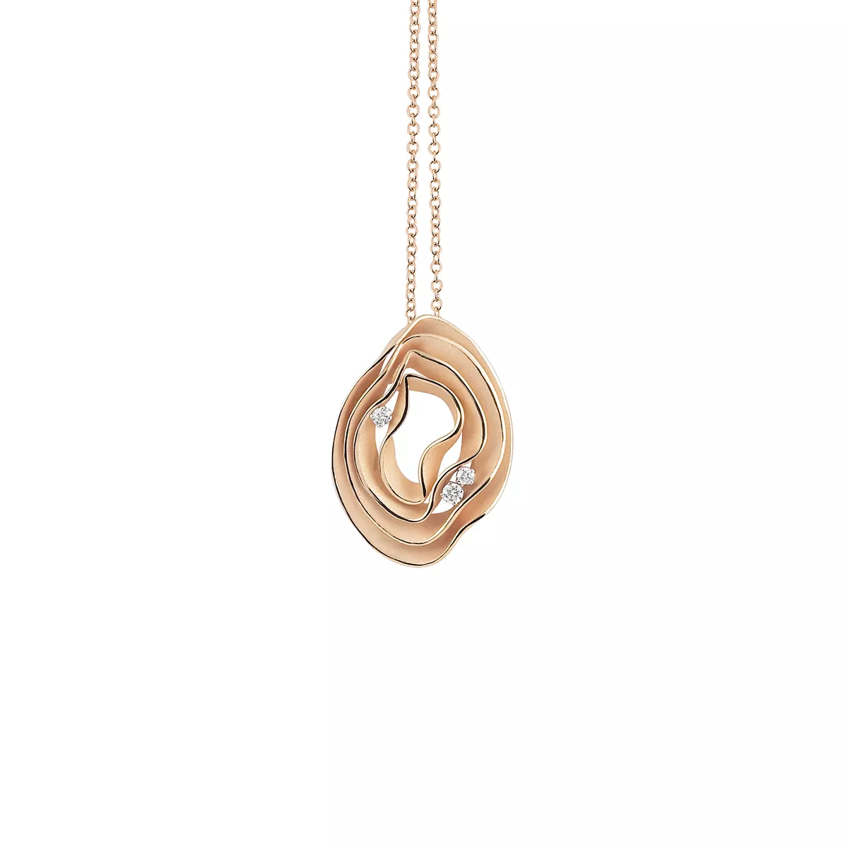 Annamaria Cammilli Dune Collier aus 18 Karat Orange Apricot Gold mit Brillanten