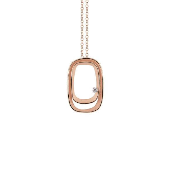 Annamaria Cammilli Dune Collier aus 18 Karat Pink Champagne Gold mit Brillanten