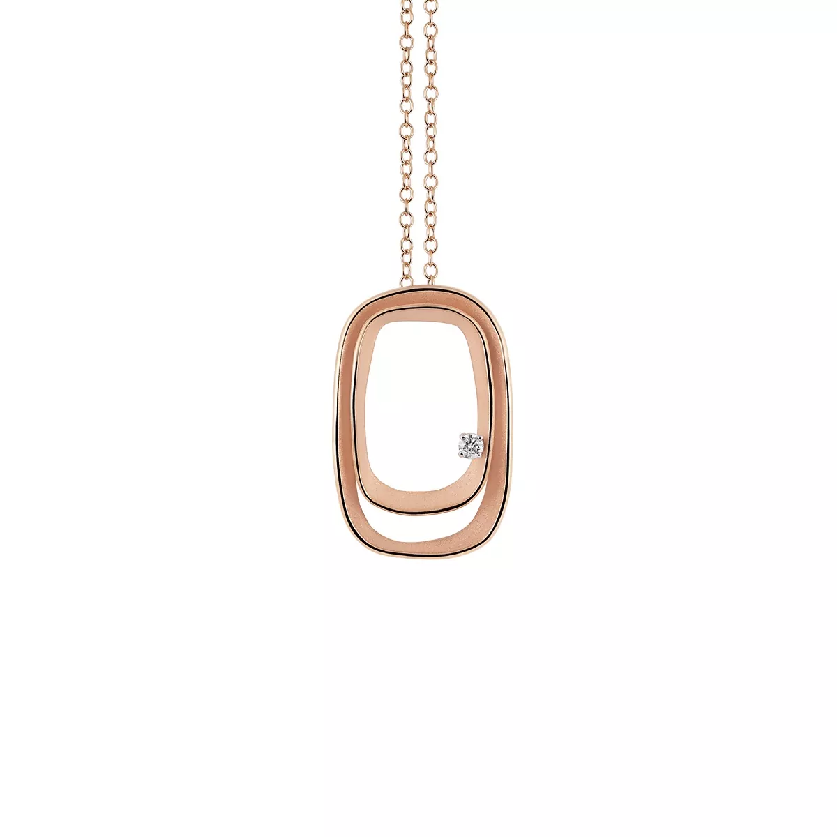 Annamaria Cammilli Dune Collier aus 18 Karat Pink Champagne Gold mit Brillanten