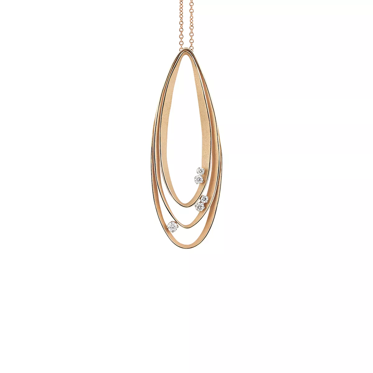 Annamaria Cammilli Dune Collier aus 18 Karat Orange Apricot Gold mit Brillanten