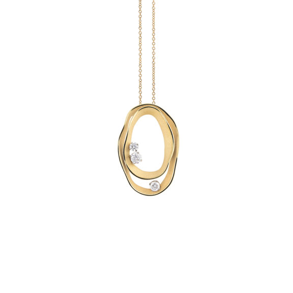 Annamaria Cammilli Dune Collier aus 18 Karat Yellow Sunrise Gold mit Brillanten