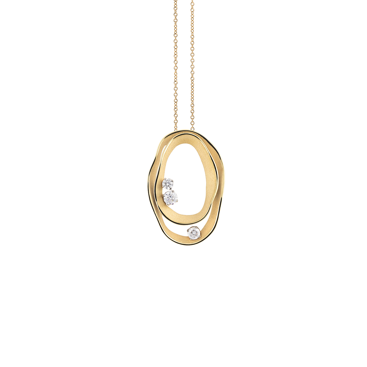 Annamaria Cammilli Dune Collier aus 18 Karat Yellow Sunrise Gold mit Brillanten