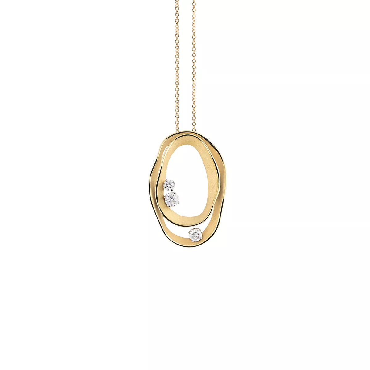 Annamaria Cammilli Dune Collier aus 18 Karat Yellow Sunrise Gold mit Brillanten
