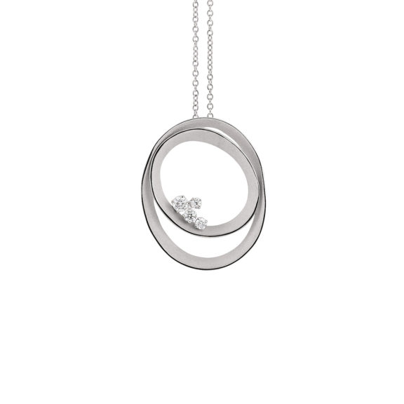 Annamaria Cammilli Dune Collier aus 18 Karat White Ice Gold mit Brillanten