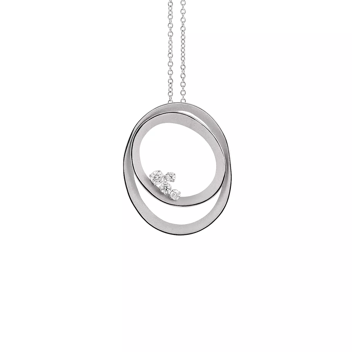 Annamaria Cammilli Dune Collier aus 18 Karat White Ice Gold mit Brillanten