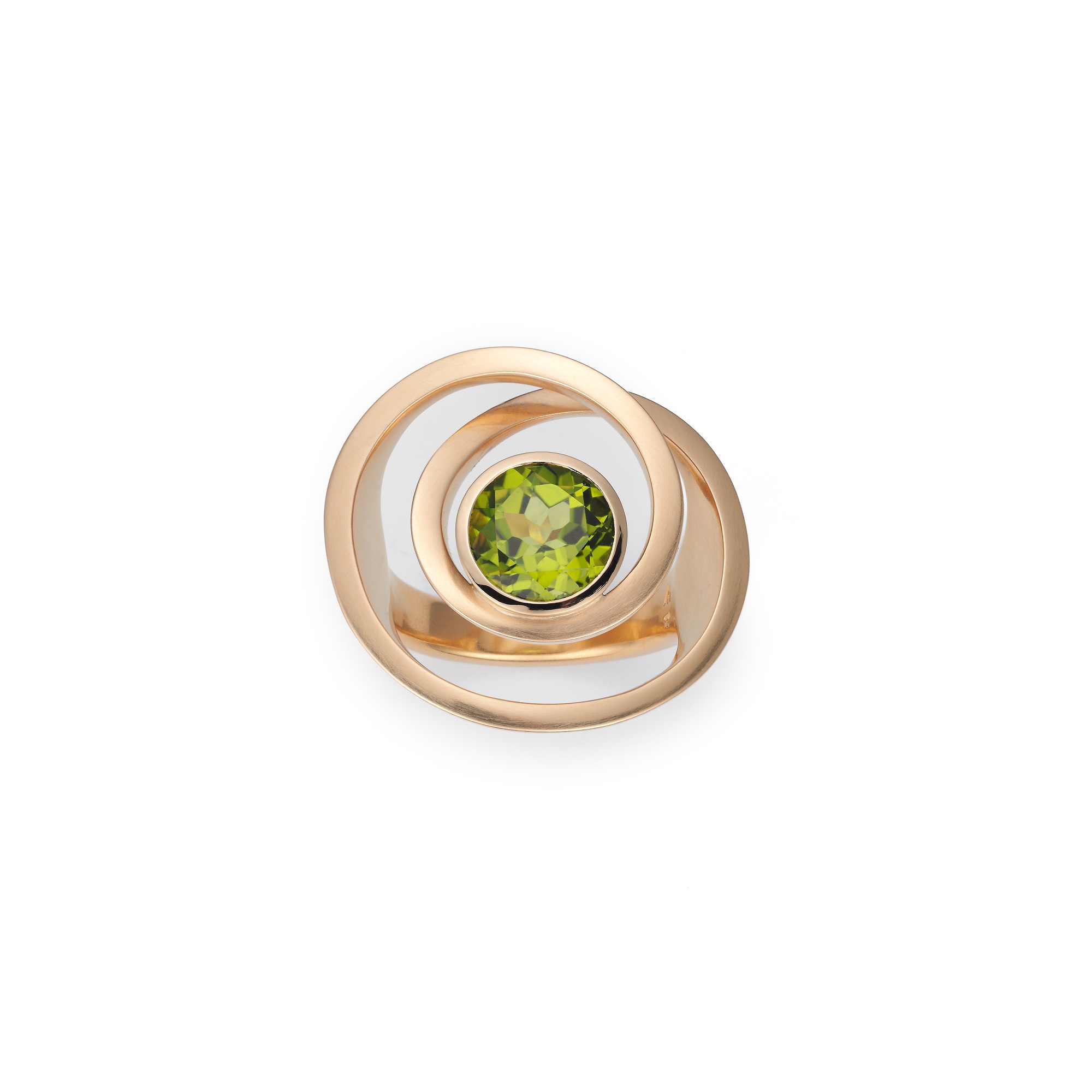 Ring aus 18 Karat Roségold mit Peridot