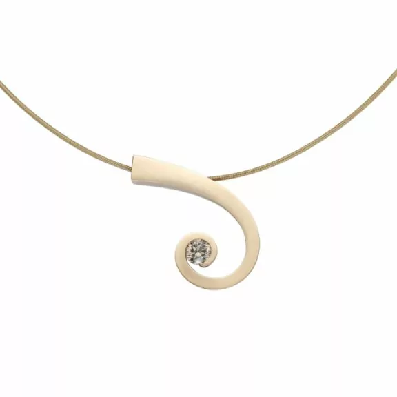 Collier aus 18 Karat Roségold mit Brillant