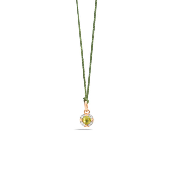 Pomellato M´ama non m´ama Anhänger aus Rosegold mit Peridot und Diamanten