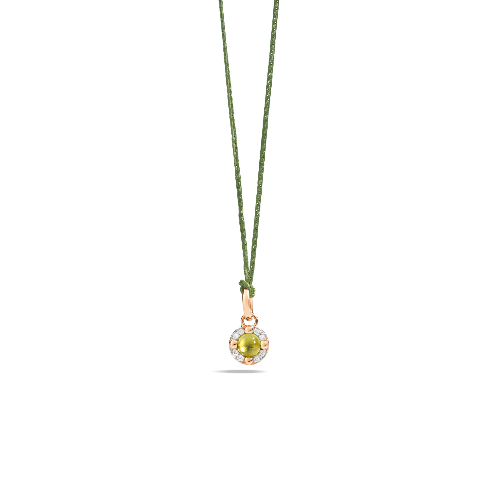 Pomellato M´ama non m´ama Anhänger aus Rosegold mit Peridot und Diamanten