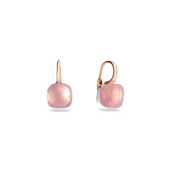 Pomellato Nudo Ohrschmuck aus Roségold mit Rosenquarz