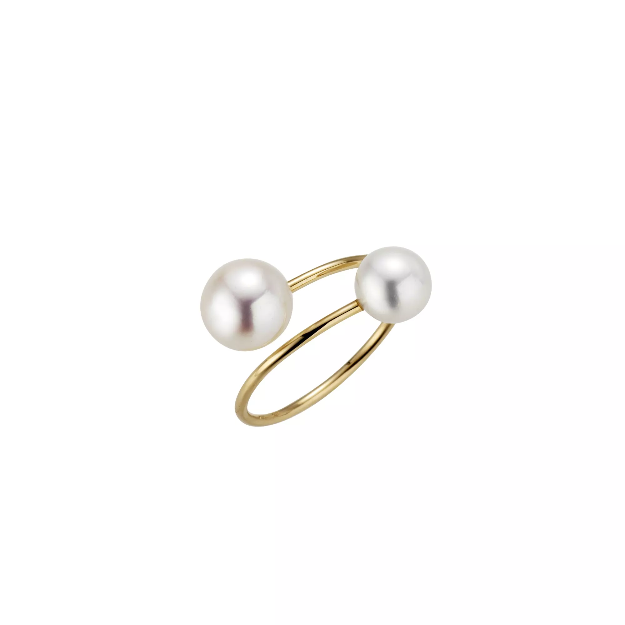 Ring aus Gelbgold mit Südsee-Zuchtperlen