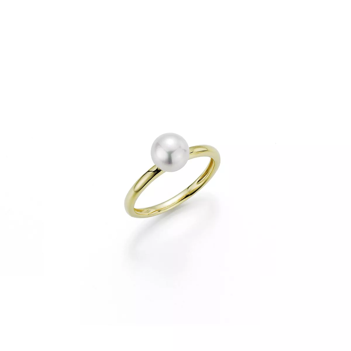 Ring aus Gelbgold mit Zuchtperle