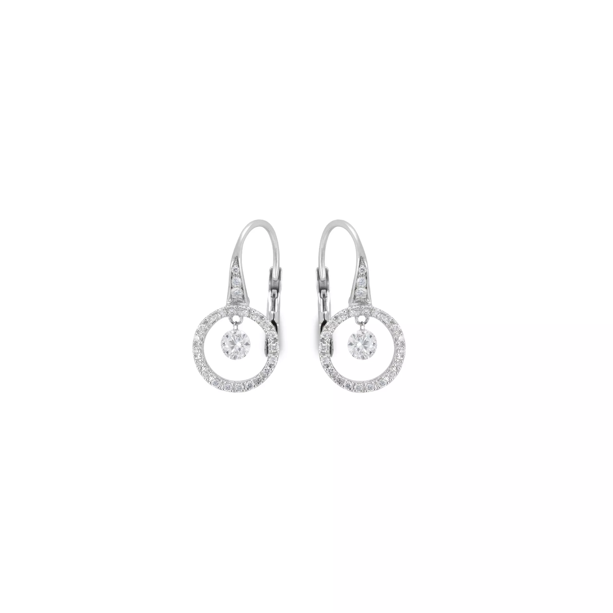 Ohrschmuck aus Weißgold mit Diamanten