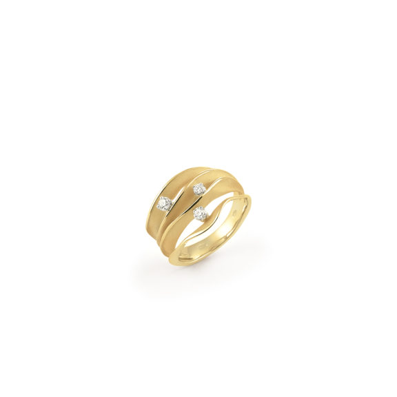 Annamaria Cammilli Dune Ring aus 18 Karat Yellow Sunrise Gold mit Brillanten