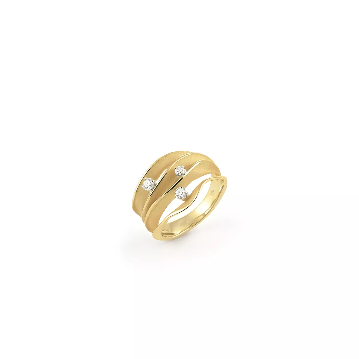 Annamaria Cammilli Dune Ring aus 18 Karat Yellow Sunrise Gold mit Brillanten