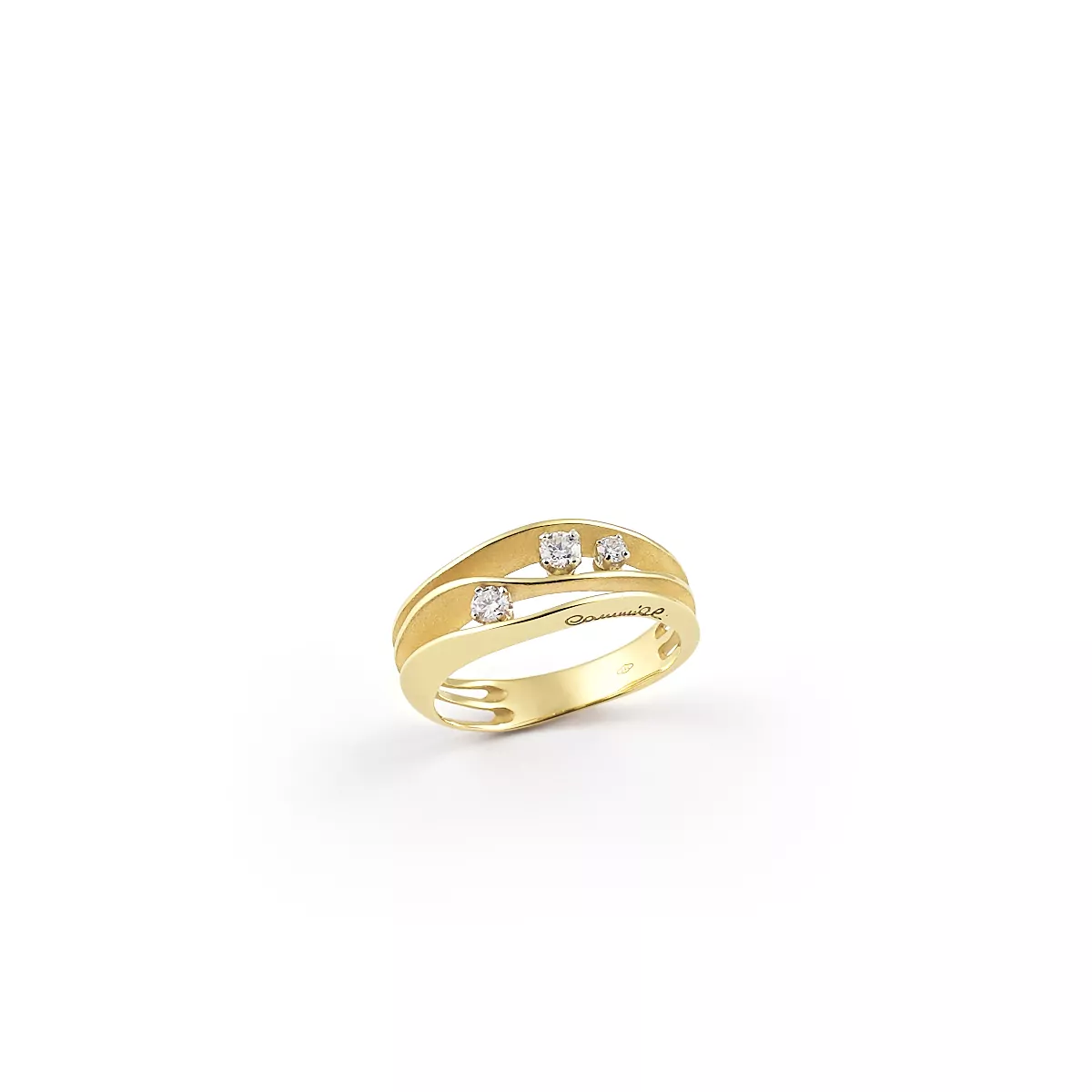 Annamaria Cammilli Dune Ring aus 18 Karat Yellow Sunrise Gold mit Brillanten