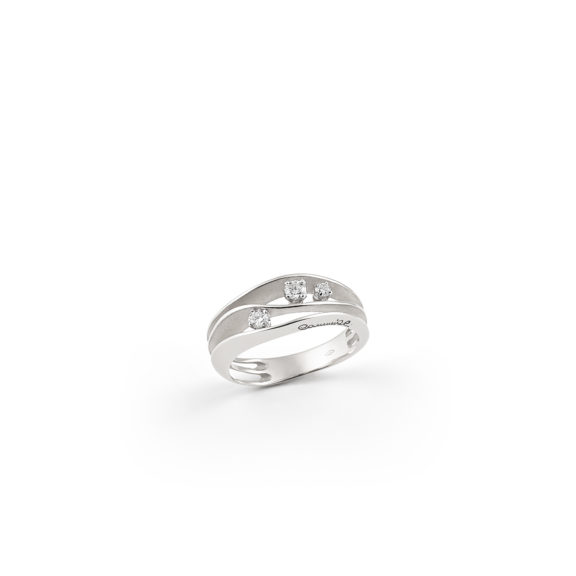 Annamaria Cammilli Dune Ring aus 18 Karat White Ice Gold mit Brillanten