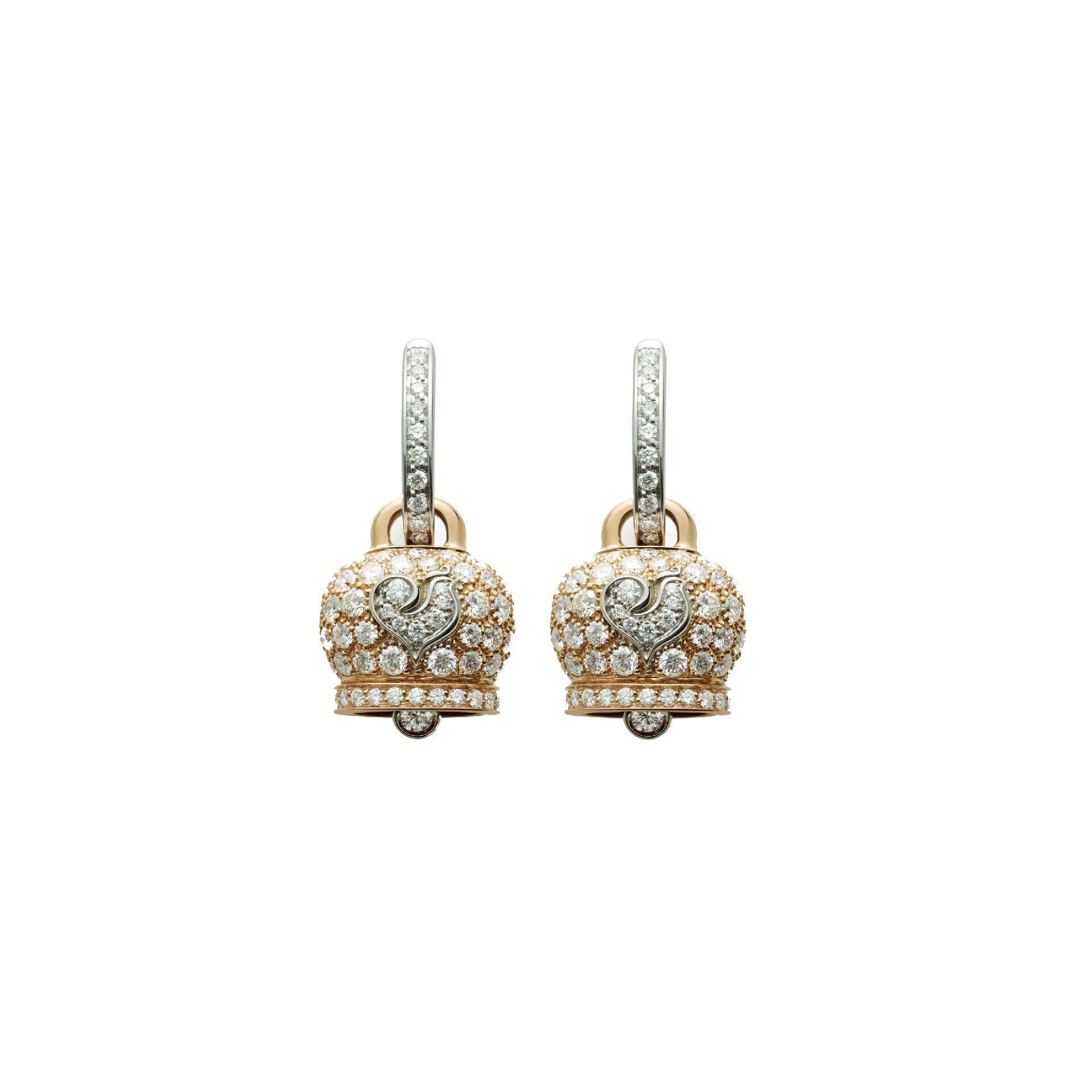 Chantecler Campanelle Ohrschmuck aus Rosé- und Weißgold mit Brillanten