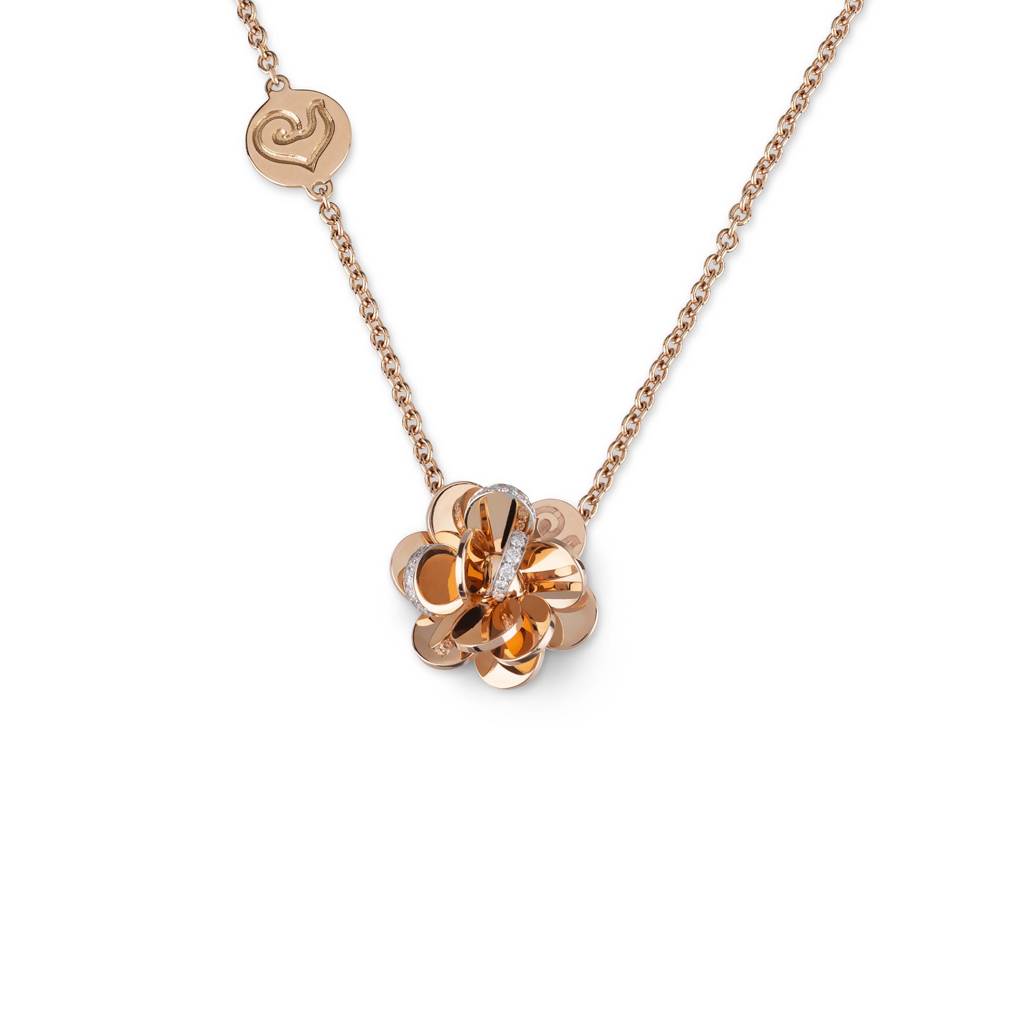 Chantecler Paillettes Collier aus Roségold mit Brillanten