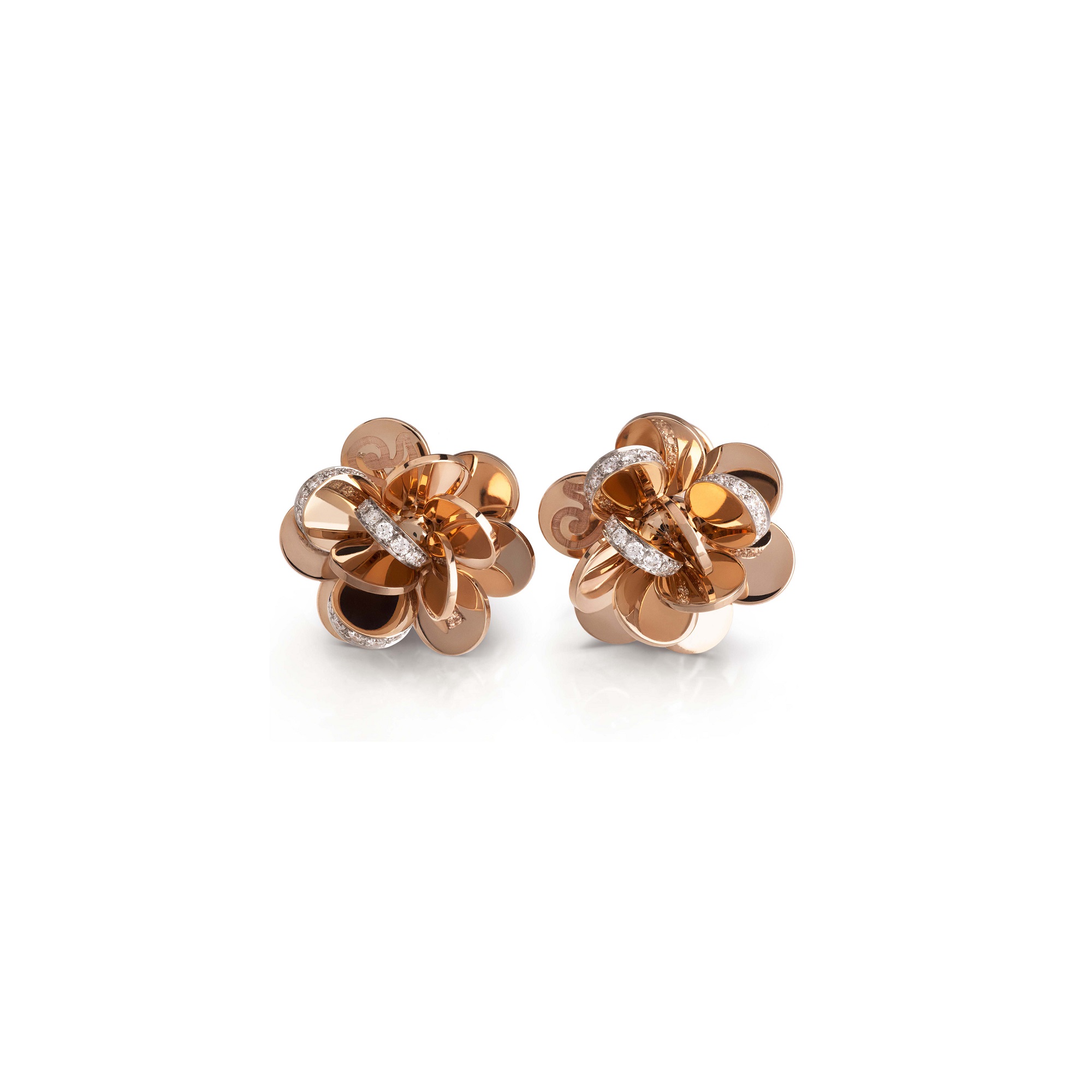 Chantecler Paillettes Ohrschmuck aus Roségold mit Brillanten