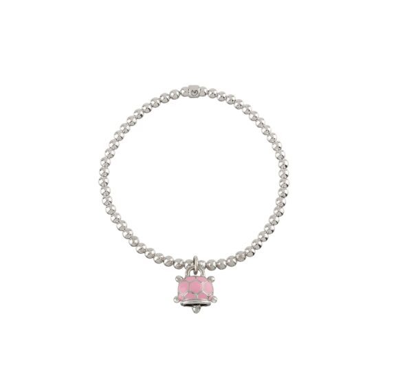 Chantecler Et voilà Armband mit Anhänger aus Silber mit rosa Emaille und Diamanten