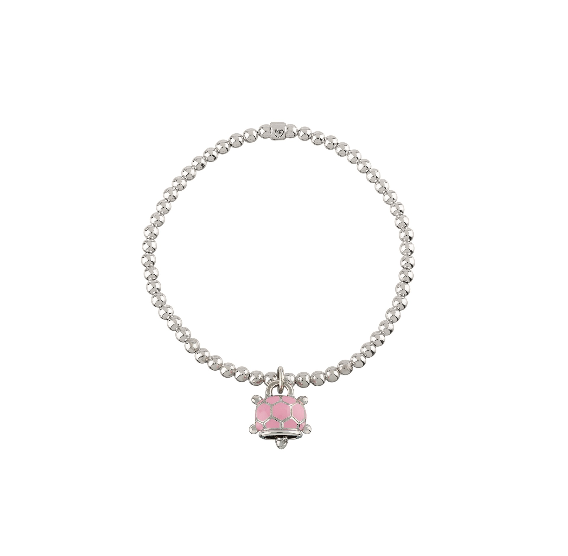 Chantecler Et voilà Armband mit Anhänger aus Silber mit rosa Emaille und Diamanten