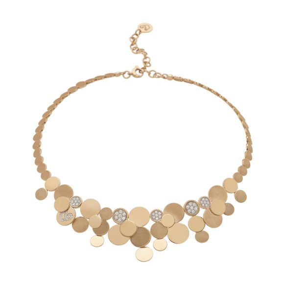 Chantecler Paillettes Collier aus Roségold mit Brillanten