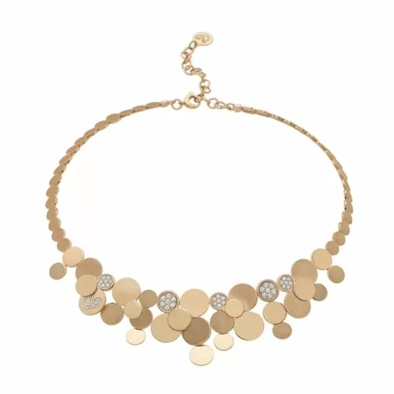 Chantecler Paillettes Collier aus Roségold mit Brillanten