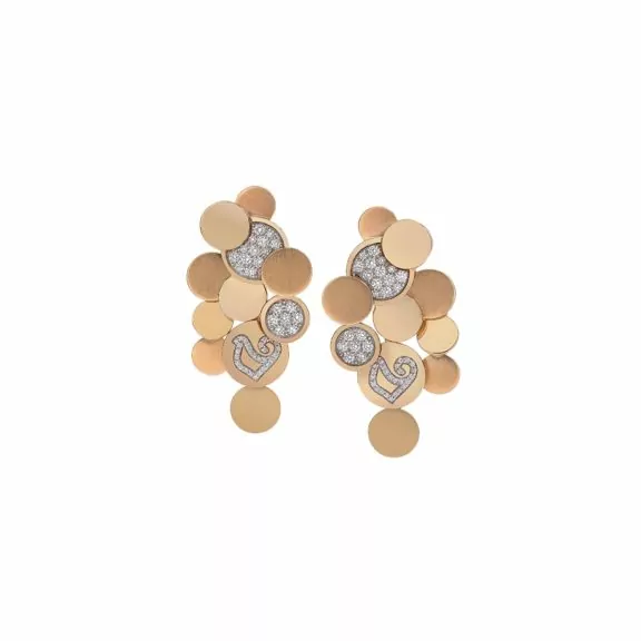 Chantecler Paillettes Ohrschmuck aus Roségold mit Brillanten