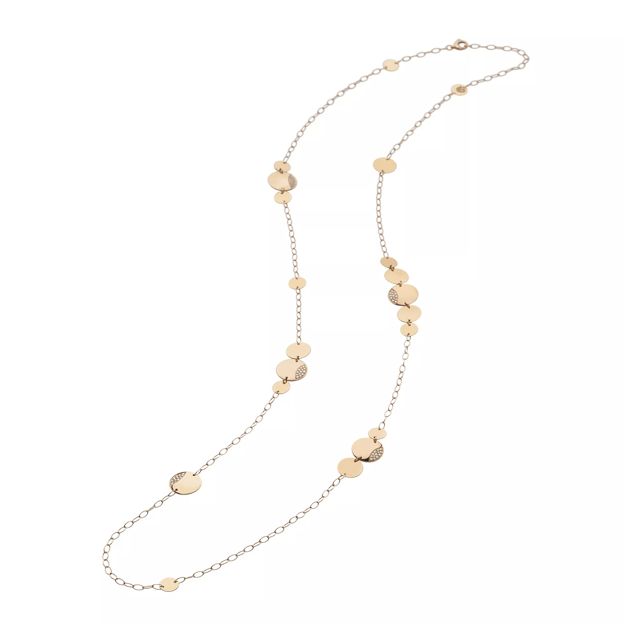 Chantecler Paillettes Collier aus Roségold mit Brillanten