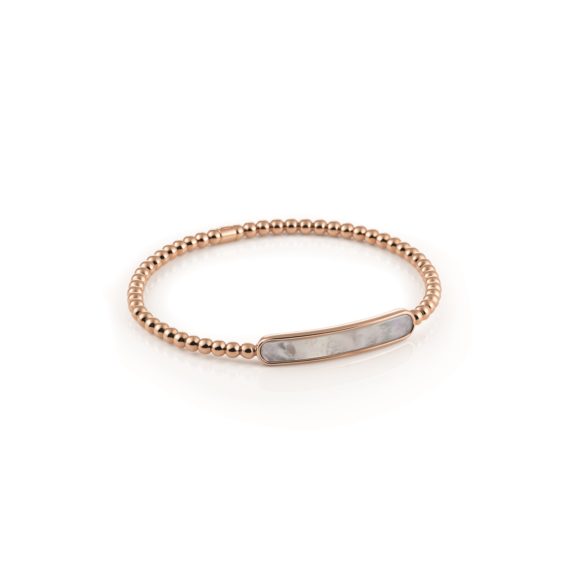 Armband Stretchy aus Roségold mit Perlmutt