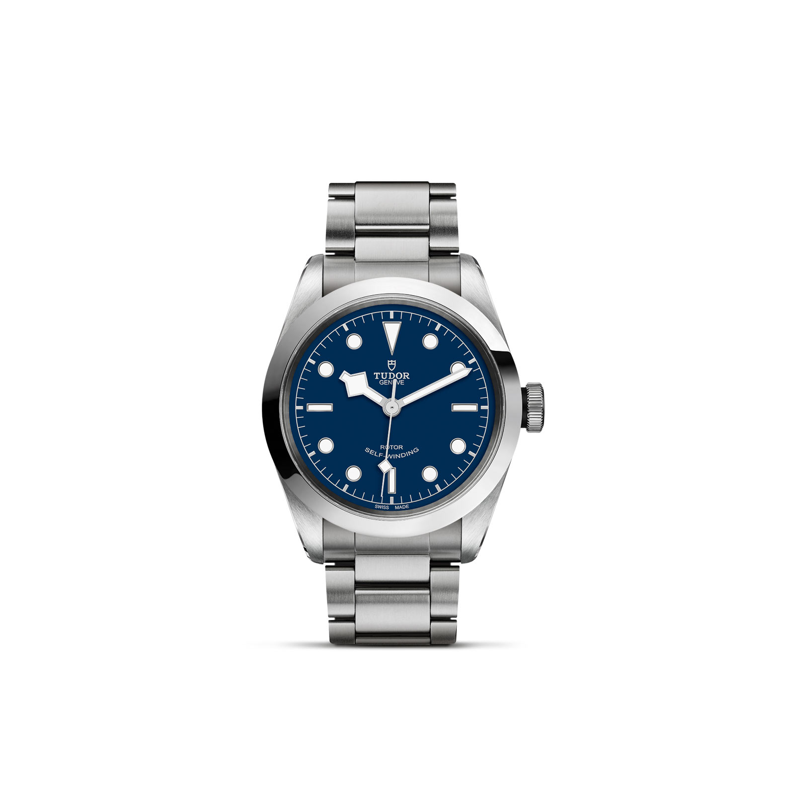Tudor Black Bay 41 mit Gehäuse und Band aus Edelstahl und blauem Zifferblatt