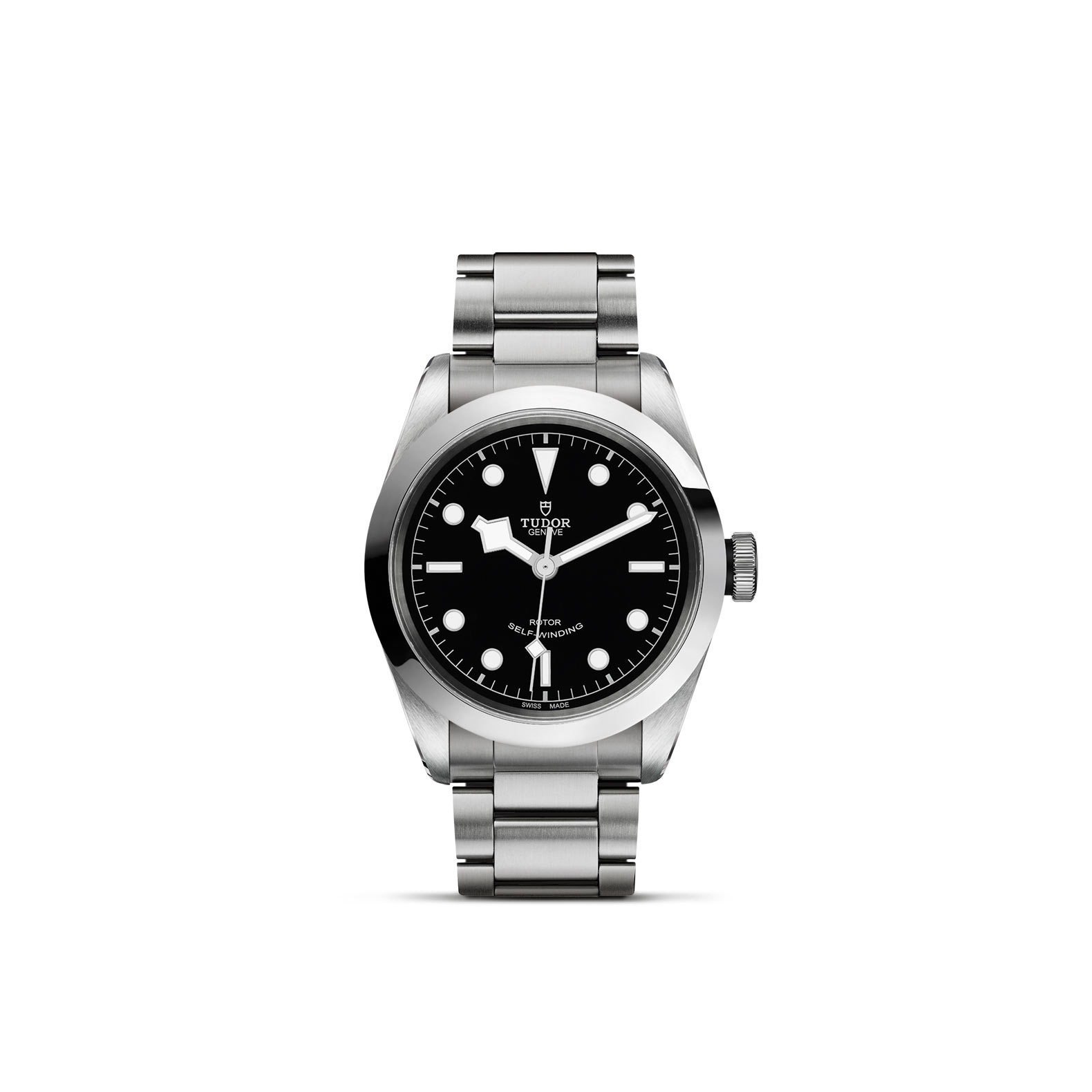 Tudor Black Bay 41 mit Gehäuse und Band aus Edelstahl und schwarzem Zifferblatt