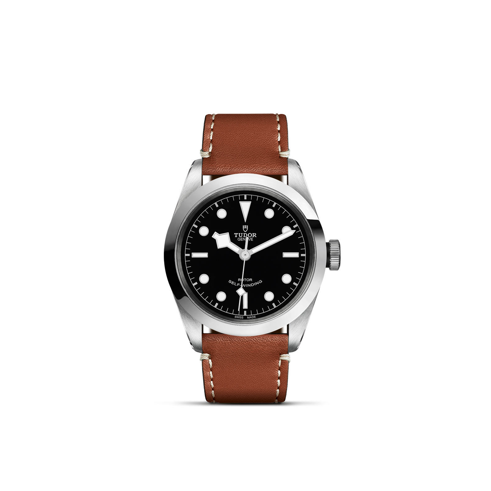 Tudor Black Bay 41 mit Edelsthalgehäuse und Lederband und schwarzem Zifferblatt