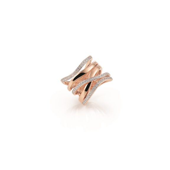 Ring Serenata aus Roségold mit Diamanten