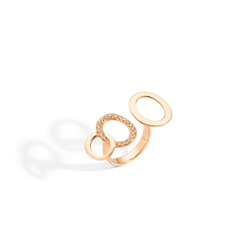 Pomellato Brera Ring aus 18 Karat Roségold mit Brillanten