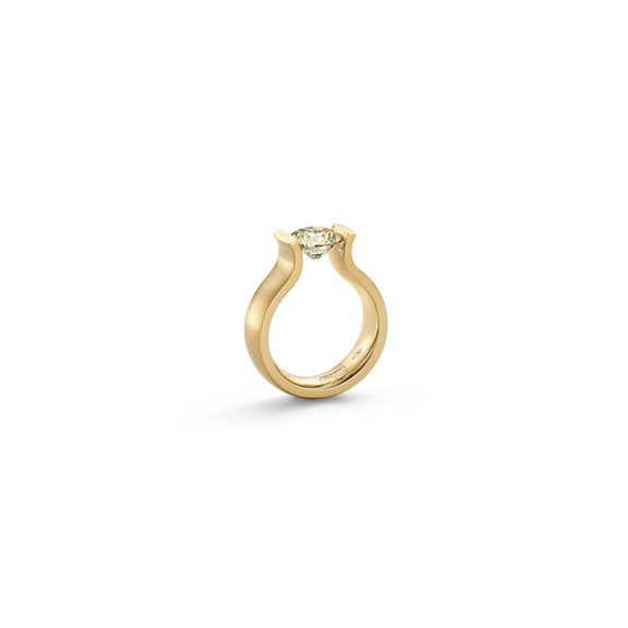 Niessing Spannring Lucia aus Classic Yellow Gold mit Brillant