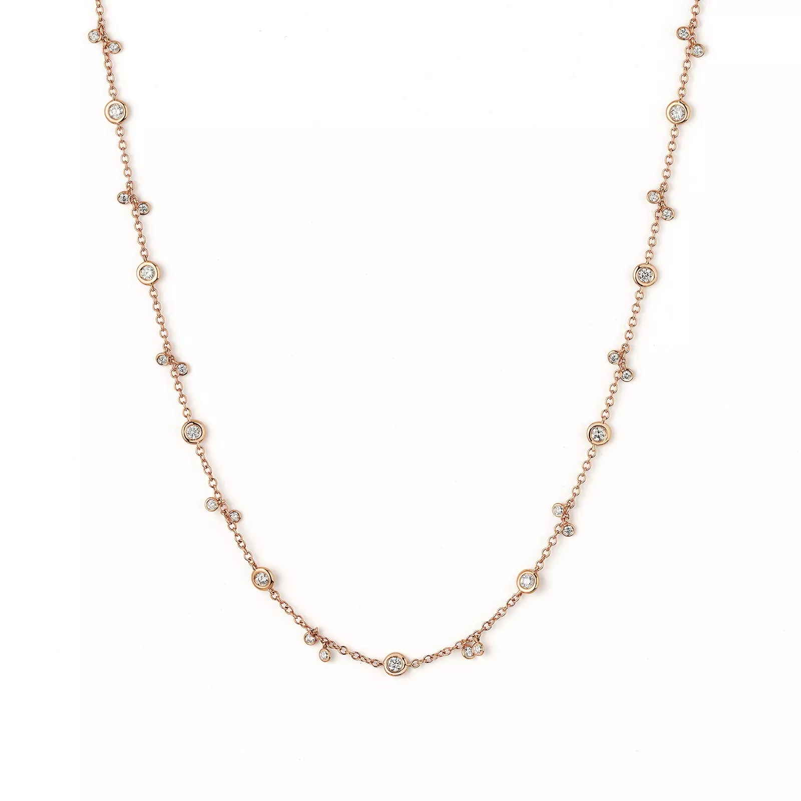 Collier aus Roségold mit Diamanten