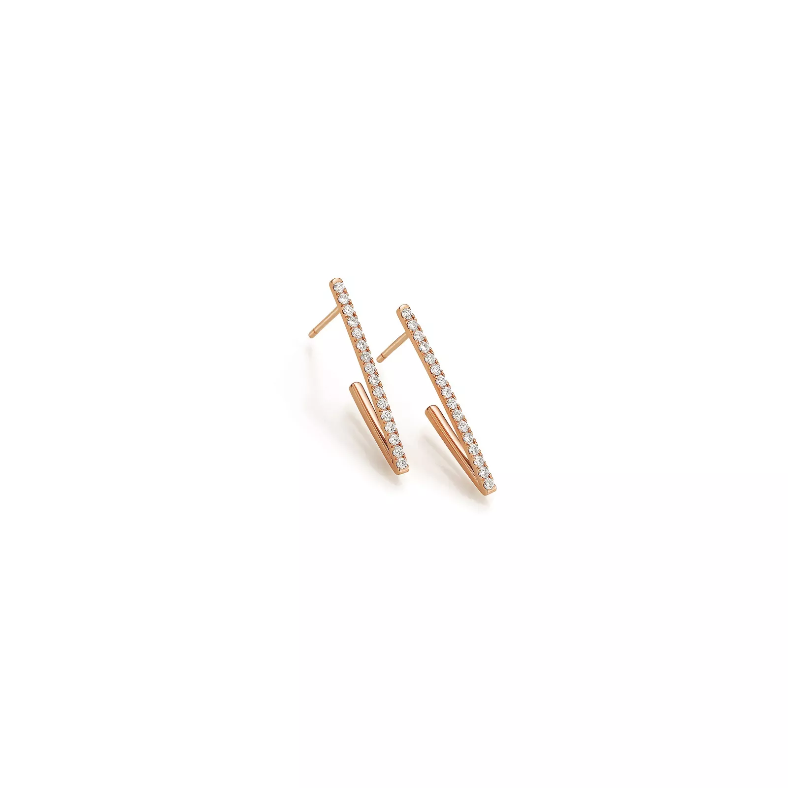 Ohrschmuck aus Roségold mit Diamanten