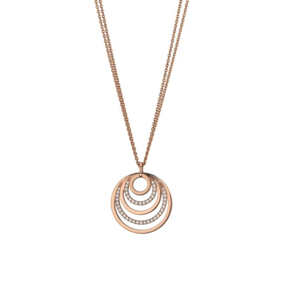 Collier aus Roségold mit Diamanten