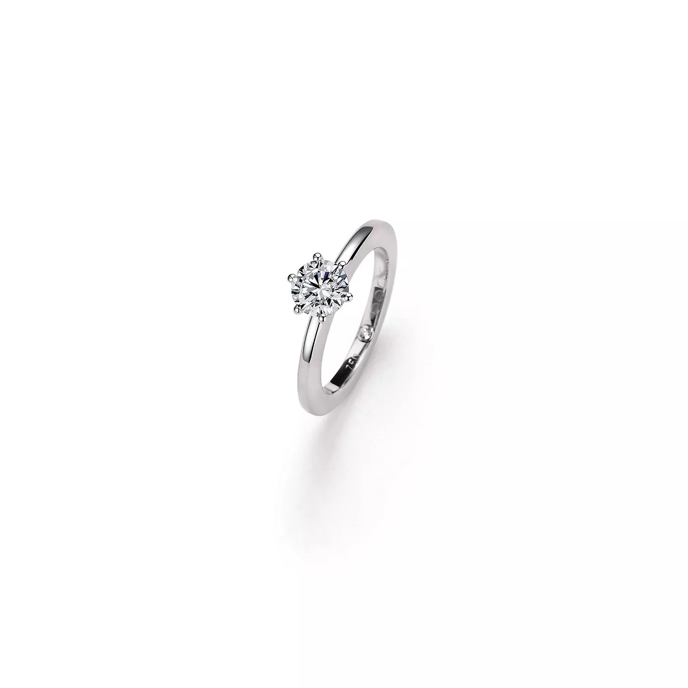 Ring aus Weißgold mit Diamant