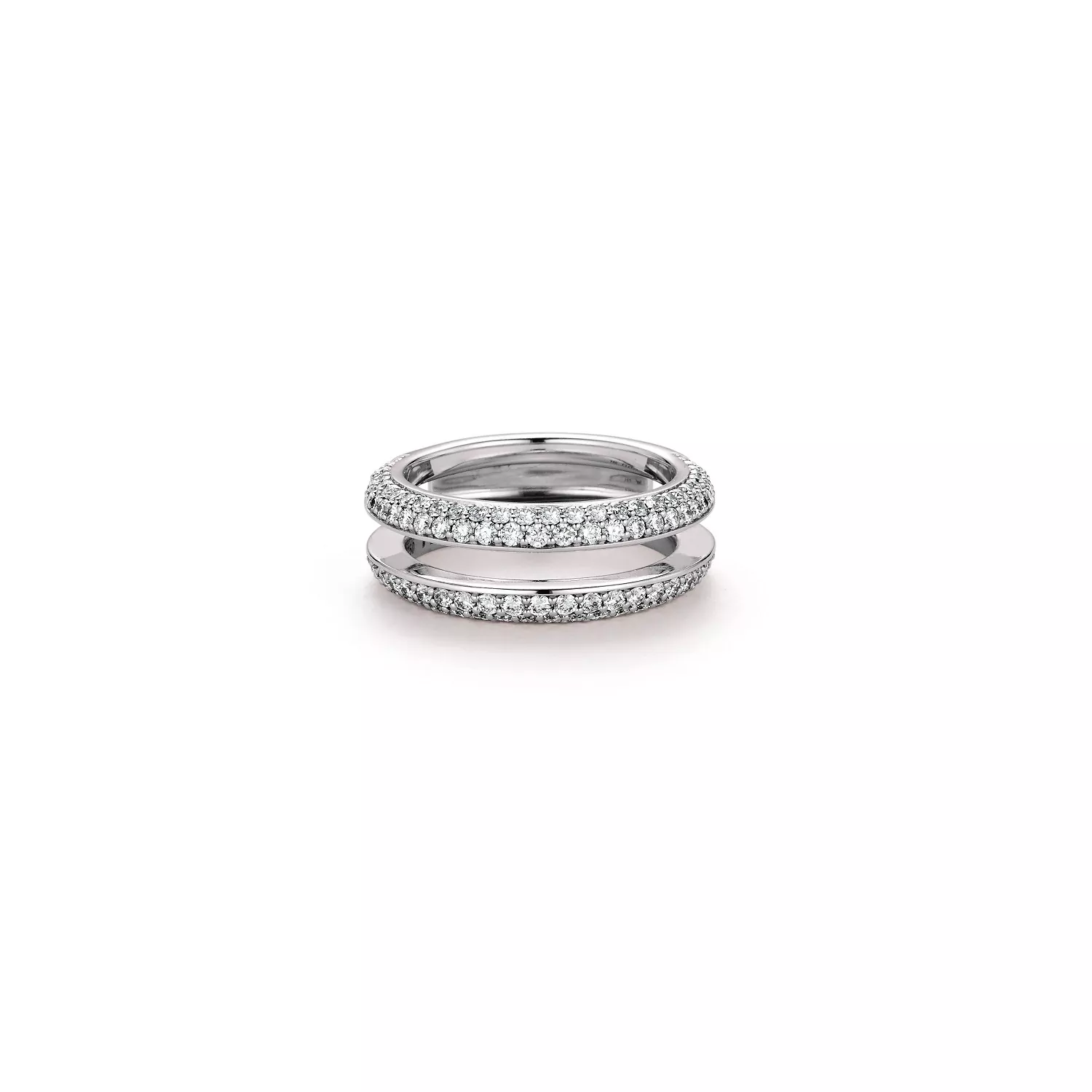 Ring aus Weißgold mit Diamanten