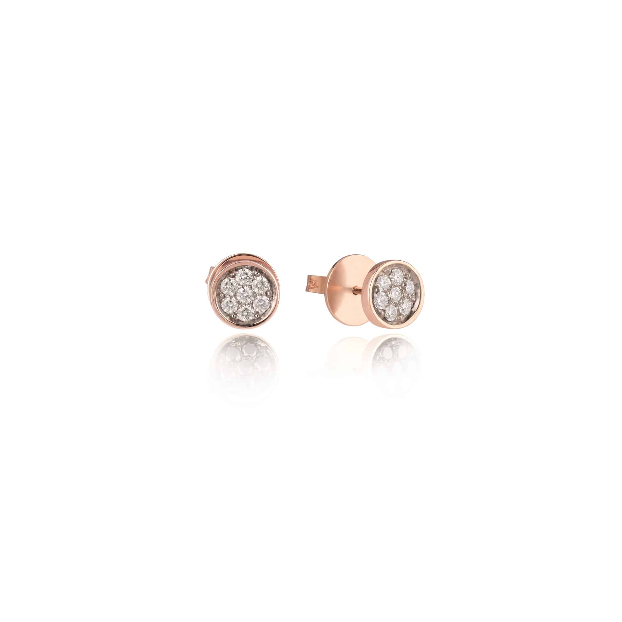 Chantecler Paillettes Ohrschmuck aus Roségold mit Brillanten